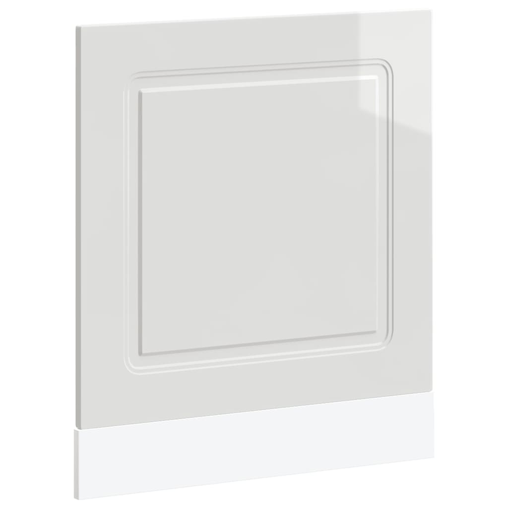 Panneau de lave-vaisselle Kalmar blanc brillant 60x1,5x67 cm