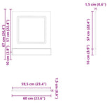 Panneau de lave-vaisselle Kalmar sonoma gris 60x1,5x67 cm