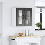 Armoire murale de cuisine avec porte en verre Kalmar noir