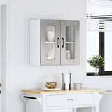 Armoire murale de cuisine avec porte en verre Kalmar gris béton