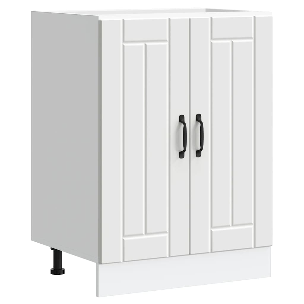 Meuble de base de lavabo Lucca blanc bois d'ingénierie