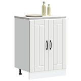 Meuble de base de lavabo Lucca blanc bois d'ingénierie