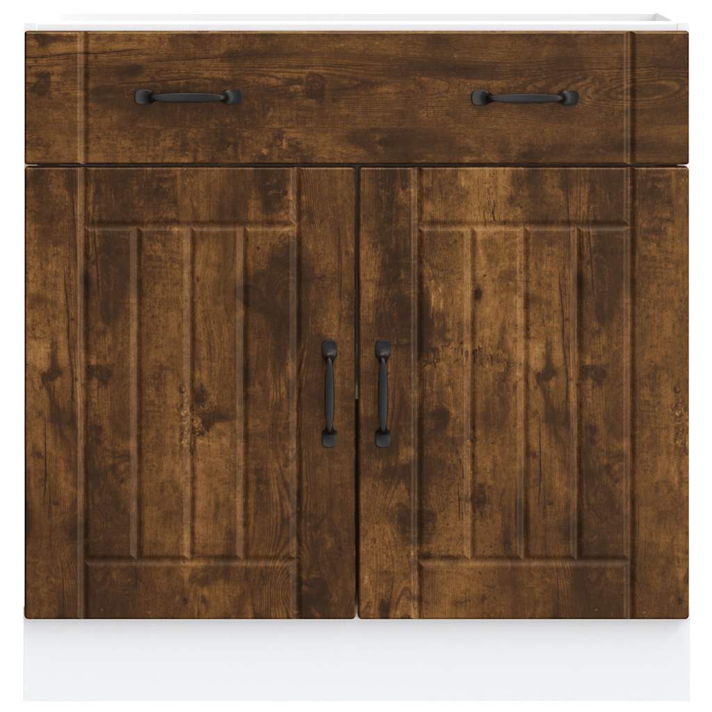 Lucca kitchen cabinet smoked oak engineered wood