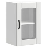 Armoire murale de cuisine avec porte en verre Lucca blanc