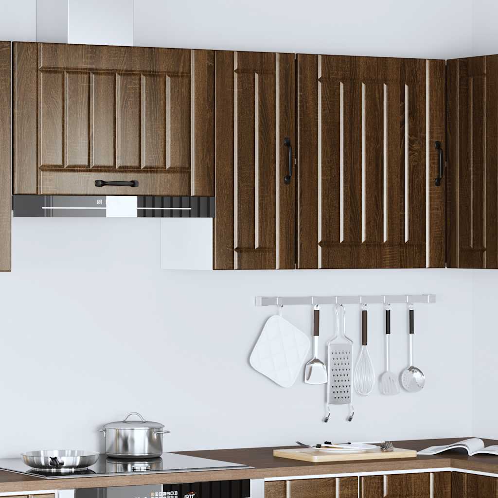 Lucca kitchen wall cabinet oak brown engineered wood