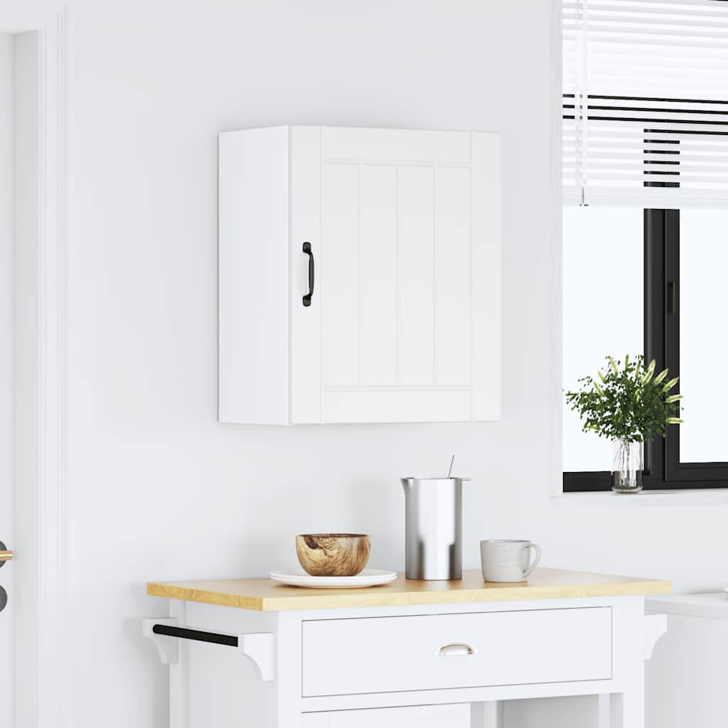 Lucca white engineered wood kitchen wall cabinet