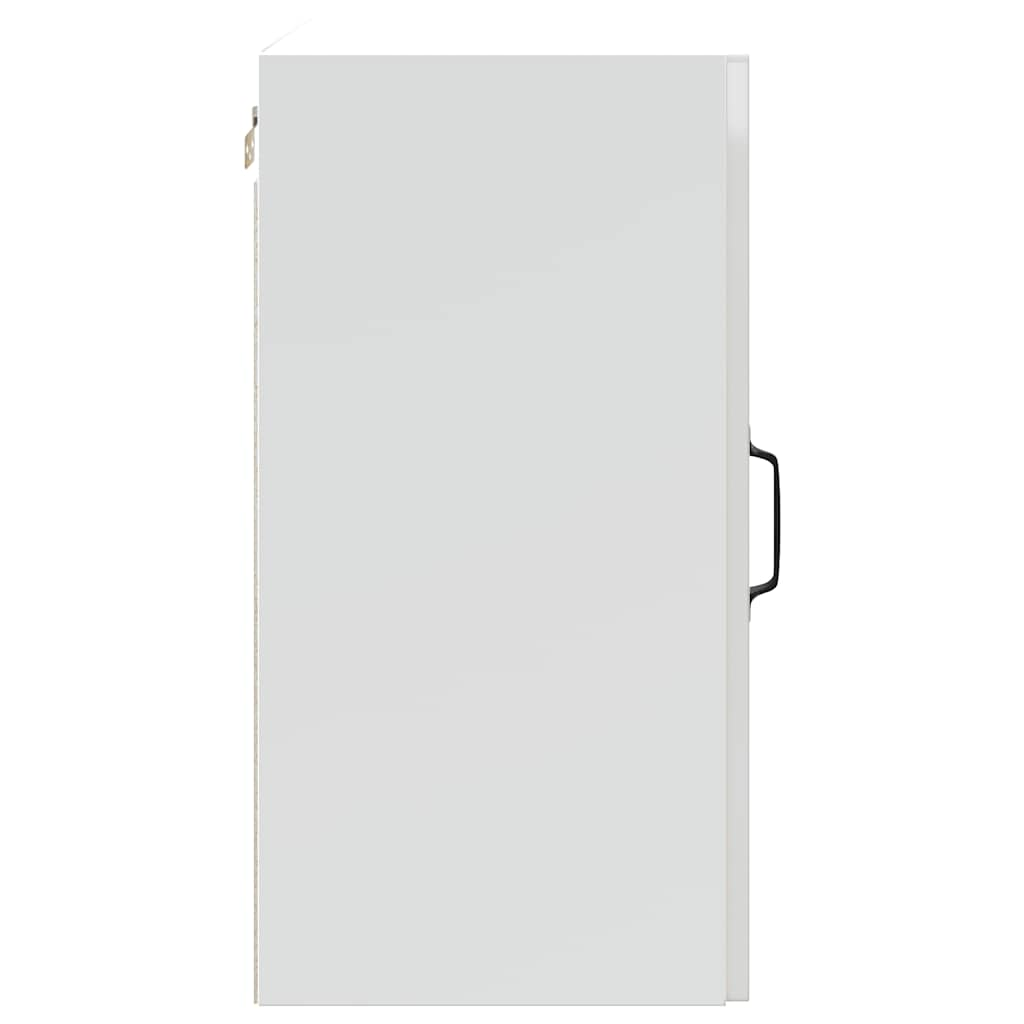 Armoire murale de cuisine Lucca blanc brillant bois ingénierie