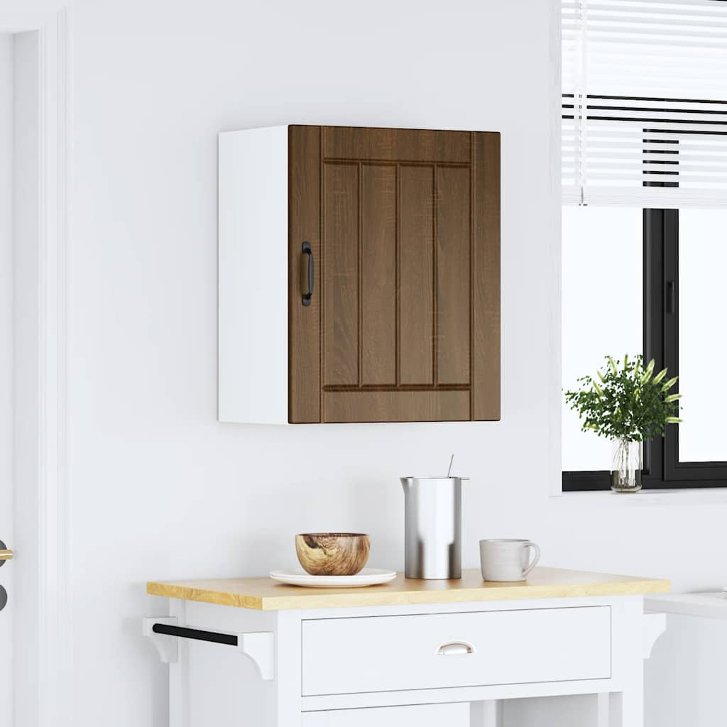 Lucca kitchen wall cabinet oak brown engineered wood