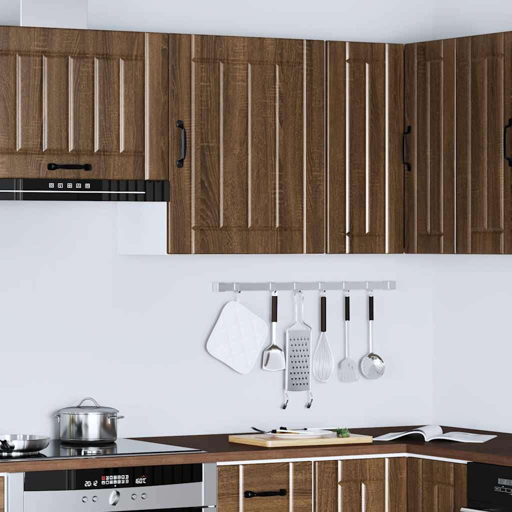 Lucca kitchen wall cabinet oak brown engineered wood