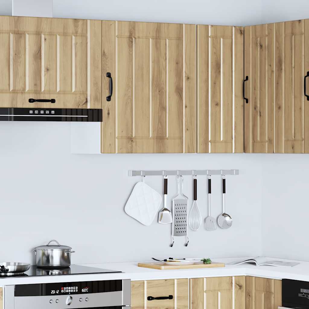 Lucca kitchen wall cabinet handcrafted oak engineered wood