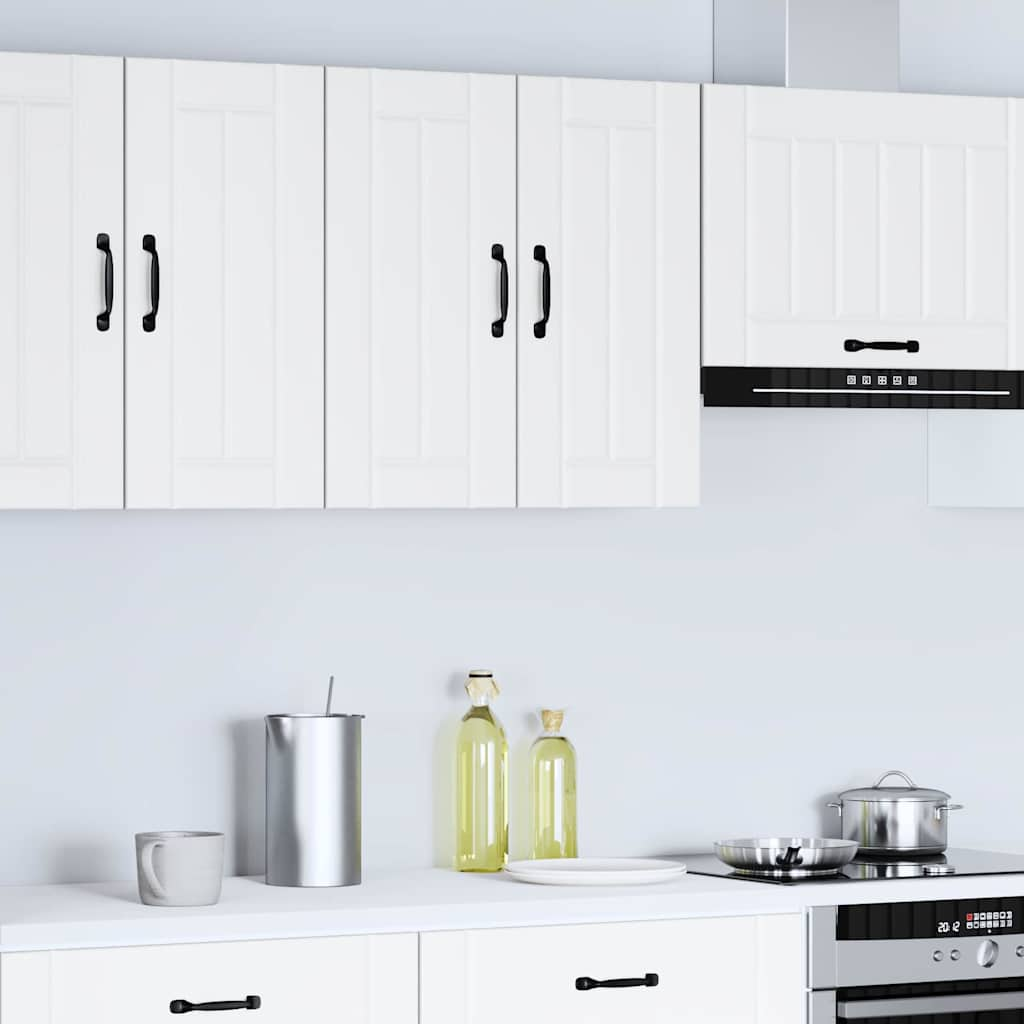 Lucca white engineered wood kitchen wall cabinet