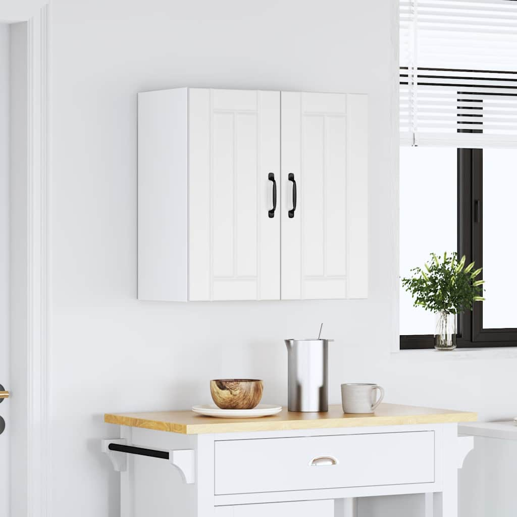 Lucca white engineered wood kitchen wall cabinet