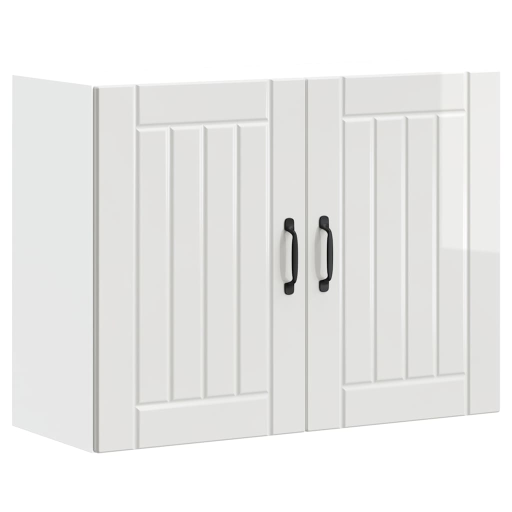 Lucca kitchen wall cabinet white gloss engineered wood