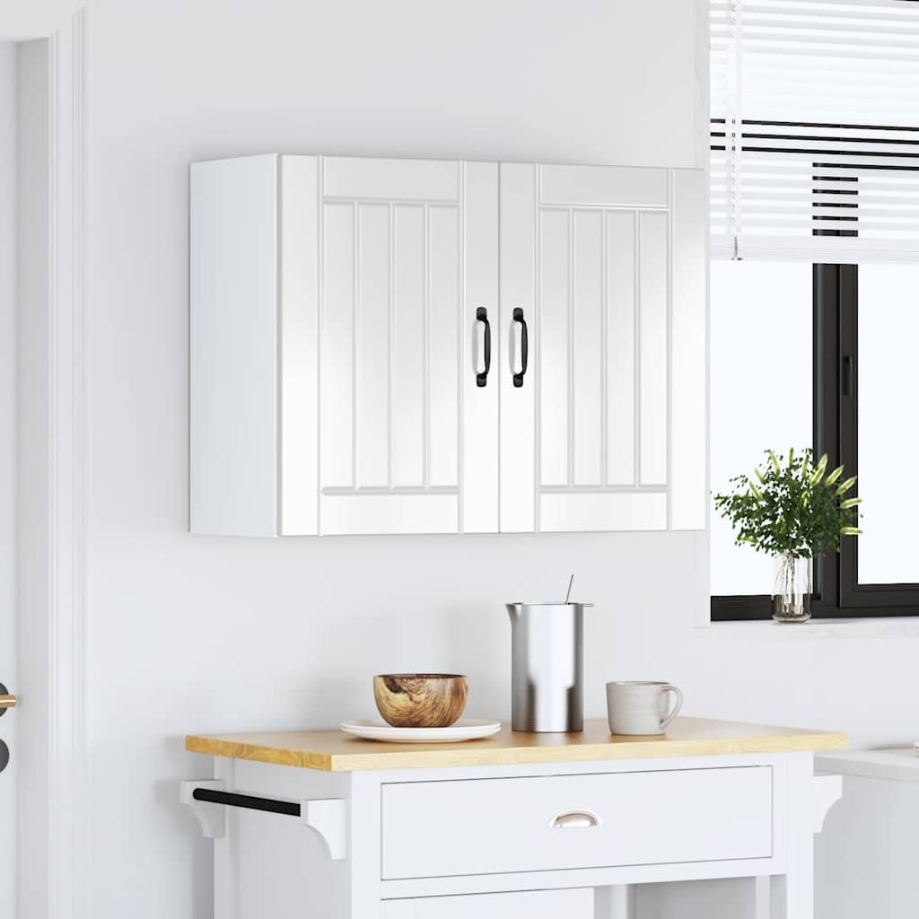 Lucca kitchen wall cabinet white gloss engineered wood