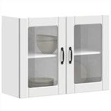 Armoire murale de cuisine avec porte en verre Lucca blanc