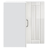 Armoire murale d'angle de cuisine Lucca blanc brillant