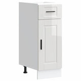 Armoire de cuisine Porto blanc brillant bois ingénierie