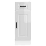 Armoire de cuisine Porto blanc brillant bois ingénierie