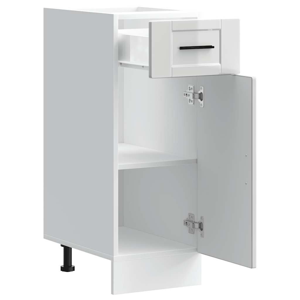 Armoire de cuisine Porto blanc brillant bois ingénierie