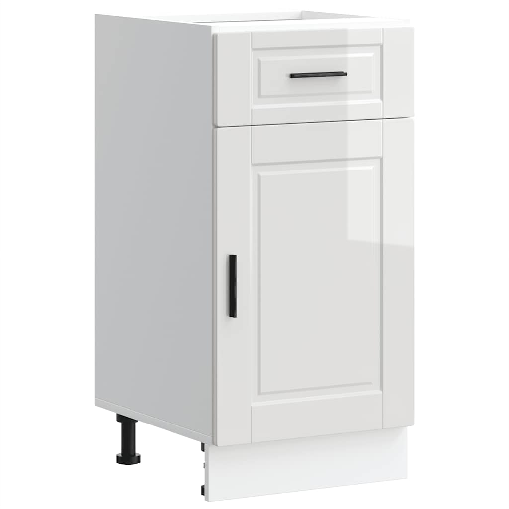 Armoire de cuisine Porto blanc brillant bois ingénierie