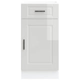 Armoire de cuisine Porto blanc brillant bois ingénierie