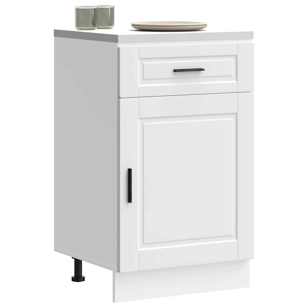 Porto white engineered wood kitchen cabinet