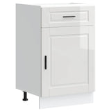 Armoire de cuisine Porto blanc brillant bois ingénierie