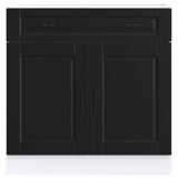 Armoire de cuisine Porto noir bois d'ingénierie