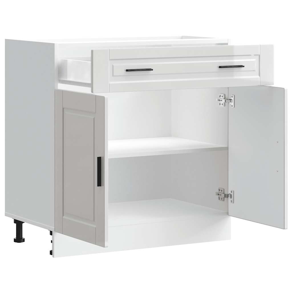 Armoire de cuisine Porto blanc brillant bois ingénierie