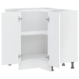 Armoire d'angle de cuisine Porto blanc bois d'ingénierie