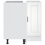 Armoire d'angle de cuisine Porto blanc brillant bois ingénierie