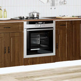 Porto Oven Cabinet Brown Oak Engineered Wood