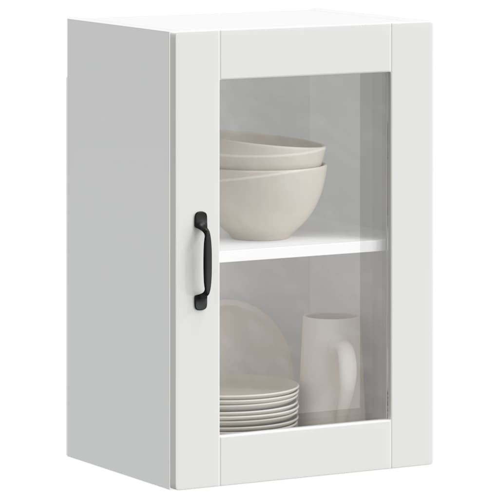 Armoire murale de cuisine avec porte en verre Porto blanc