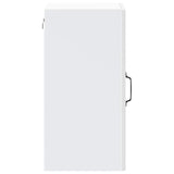 Armoire murale cuisine avec porte en verre Porto blanc brillant