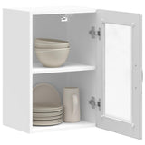 Armoire murale de cuisine avec porte en verre Porto sonoma gris