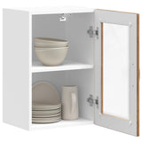 Armoire murale de cuisine avec porte en verre Porto vieux bois