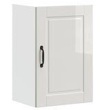 Armoire murale de cuisine Porto blanc brillant bois ingénierie