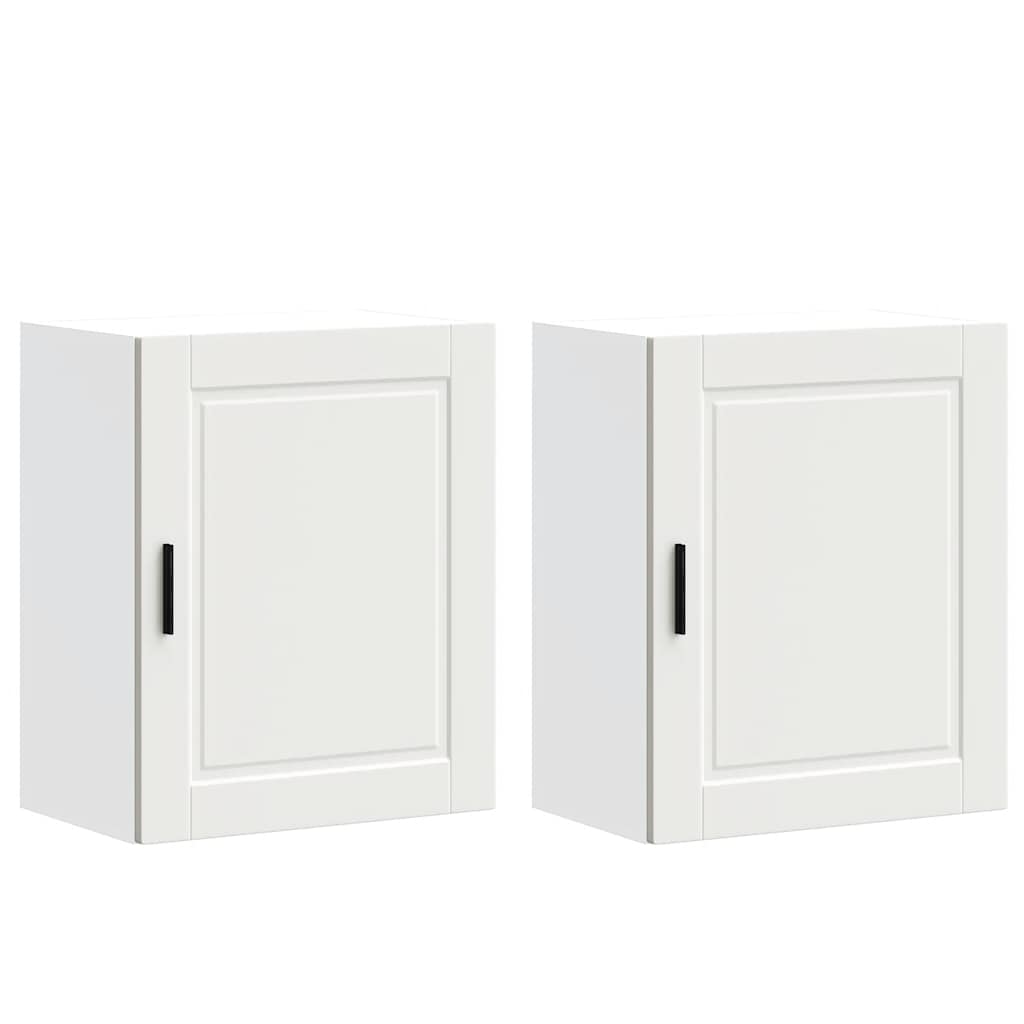 Armoires murales de cuisine 2 pcs Porto blanc bois d'ingénierie