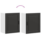 Armoires murales de cuisine 2 pcs Porto noir bois d'ingénierie