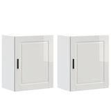 Armoires murales de cuisine 2 pcs Porto blanc brillant