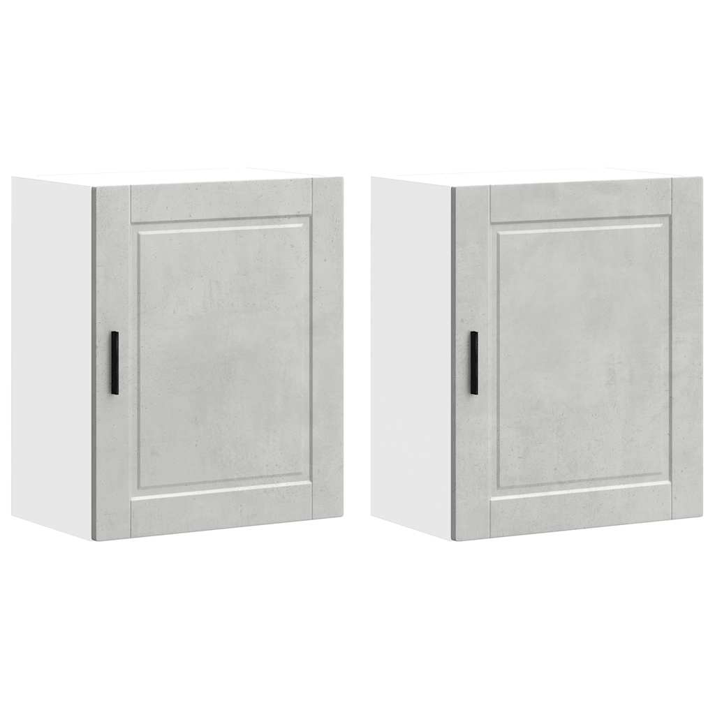 Armoires murales de cuisine 2 pcs Porto gris béton