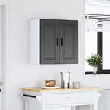 Armoire murale de cuisine Porto noir bois d'ingénierie