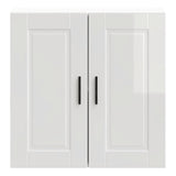 Armoire murale de cuisine Porto blanc brillant bois ingénierie