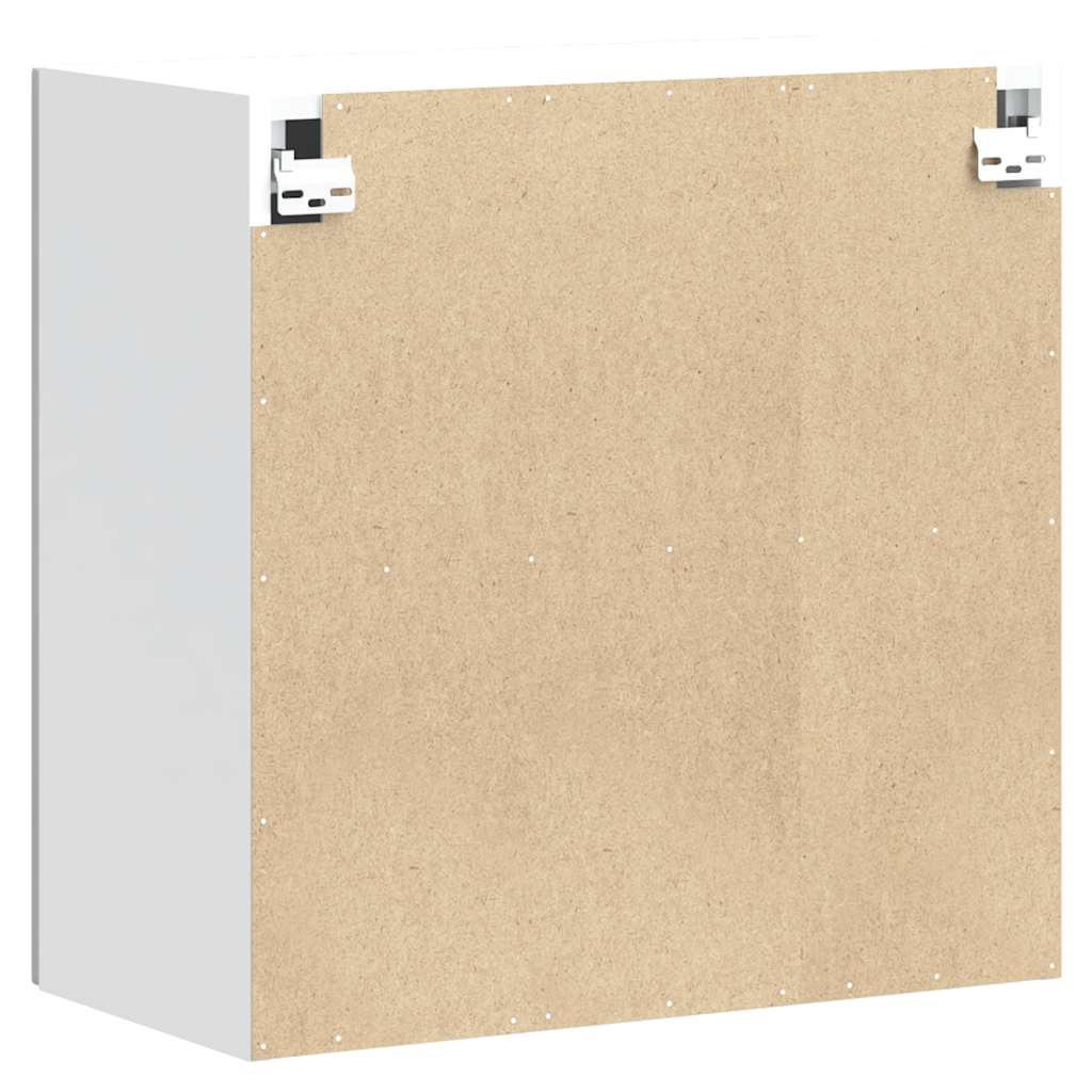 Armoire murale de cuisine Porto blanc brillant bois ingénierie