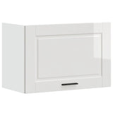 Armoire murale de cuisine Porto blanc brillant bois ingénierie