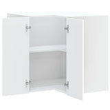 Armoire d'angle murale de cuisine Porto blanc bois d'ingénierie