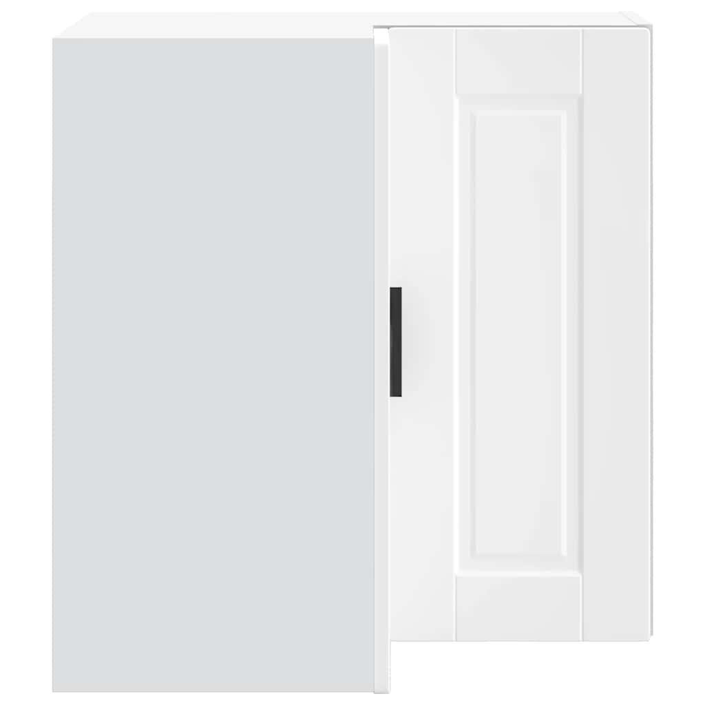 Armoire d'angle murale de cuisine Porto blanc bois d'ingénierie