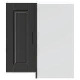 Armoire d'angle murale de cuisine Porto noir bois d'ingénierie