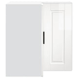 Armoire murale d'angle de cuisine Porto blanc brillant