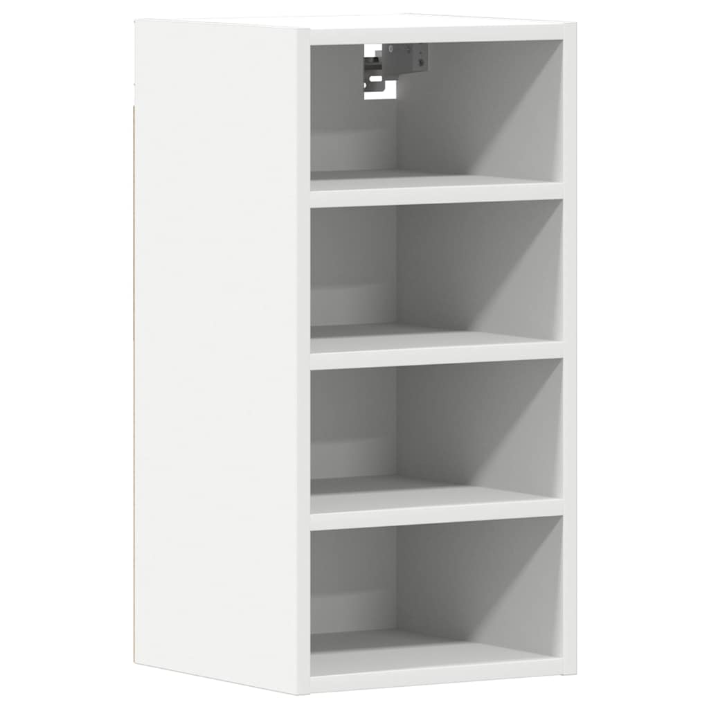 Armoire suspendue blanc 30x29,5x60 cm bois d'ingénierie